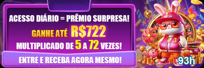Banner do aplicativo 93h destacando prêmios diários VIP.