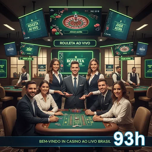 Grupo de pessoas jogando roleta ao vivo no cassino 93h.