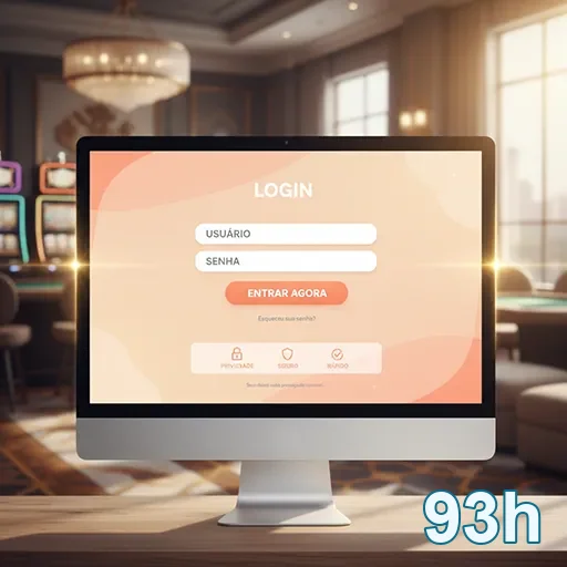 Tela de login do aplicativo 93h com campos de usuário e senha.