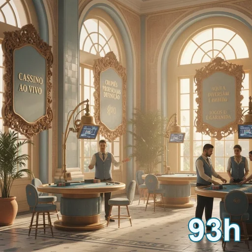 Ambiente elegante de cassino ao vivo no site 93h.