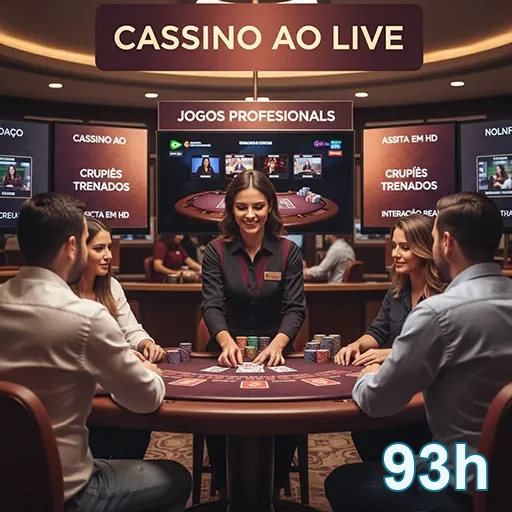 Jogadores interagem no cassino ao vivo da 93h com dealers.