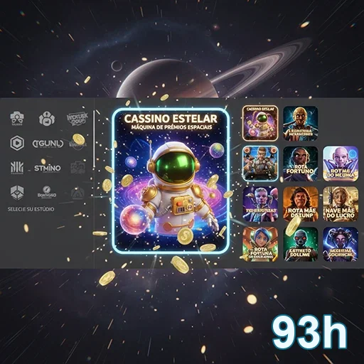 Interface da 93h com jogos VIP e máquina Cassino Estelar.