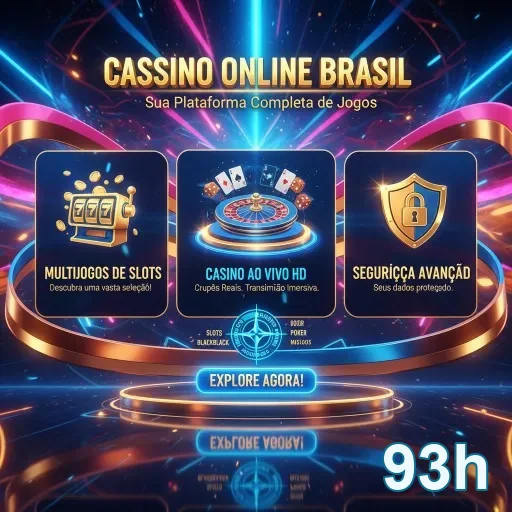 Visão do cassino online 93h com slots e cassinos ao vivo.