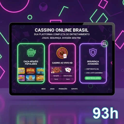 Interface do 93h mostrando serviços VIP em cassino online.