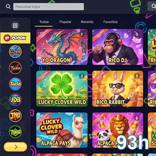 Catálogo de jogos de slots populares no 93h.