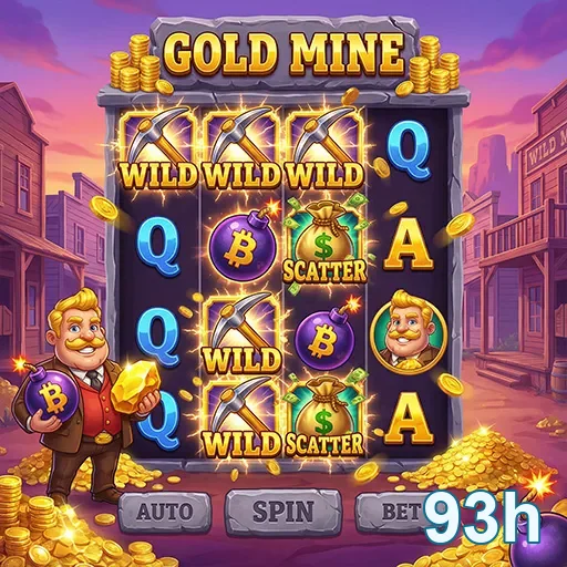 Interface da slot 'Gold Mine' na plataforma 93h.