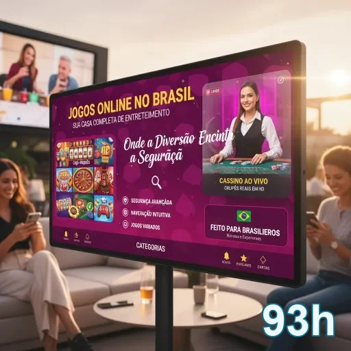 A tela do site 93h mostrando jogos e interatividade.