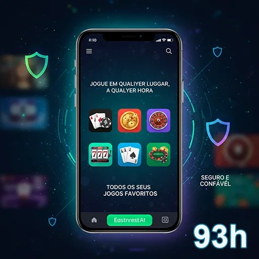 Interface mobile do 93h mostrando jogos ao vivo e opções VIP.