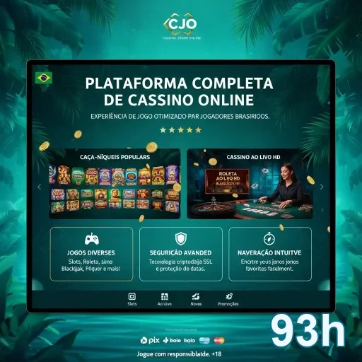 Interface de serviços VIP no 93h com jogos de cassino.