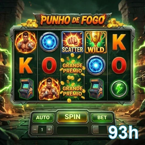 Slot game 'Punho de Fogo' disponível no site 93h.