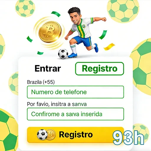 Tela de registro do 93h com foco em apostas esportivas.