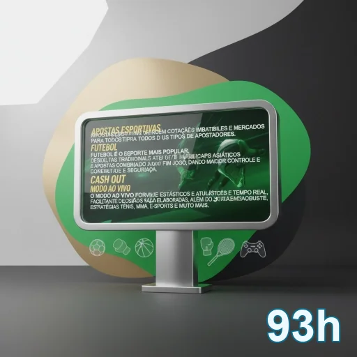 Exibição de interface interativa da 93h com opções de apostas.